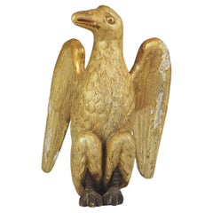 17th Century Carved Giltwood Eagle Bird of Prey Sculpture
