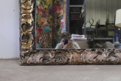 17th Century Carved Gold Leaf Italian Mirror