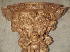 17th Century Carved Italian Wall Bracket Shelf