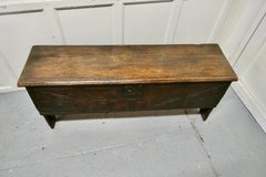 17th Century Carved Oak 6 Plank Sword Chest