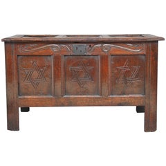 17th Century Carved Oak Coffer