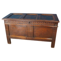 Used 17th Century Carved Oak Coffer of an excellent colour.
