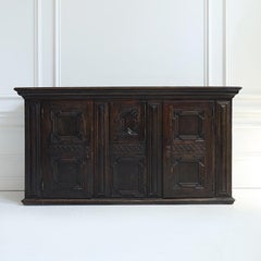 17th Century Carved Oak Panelled Cabinet