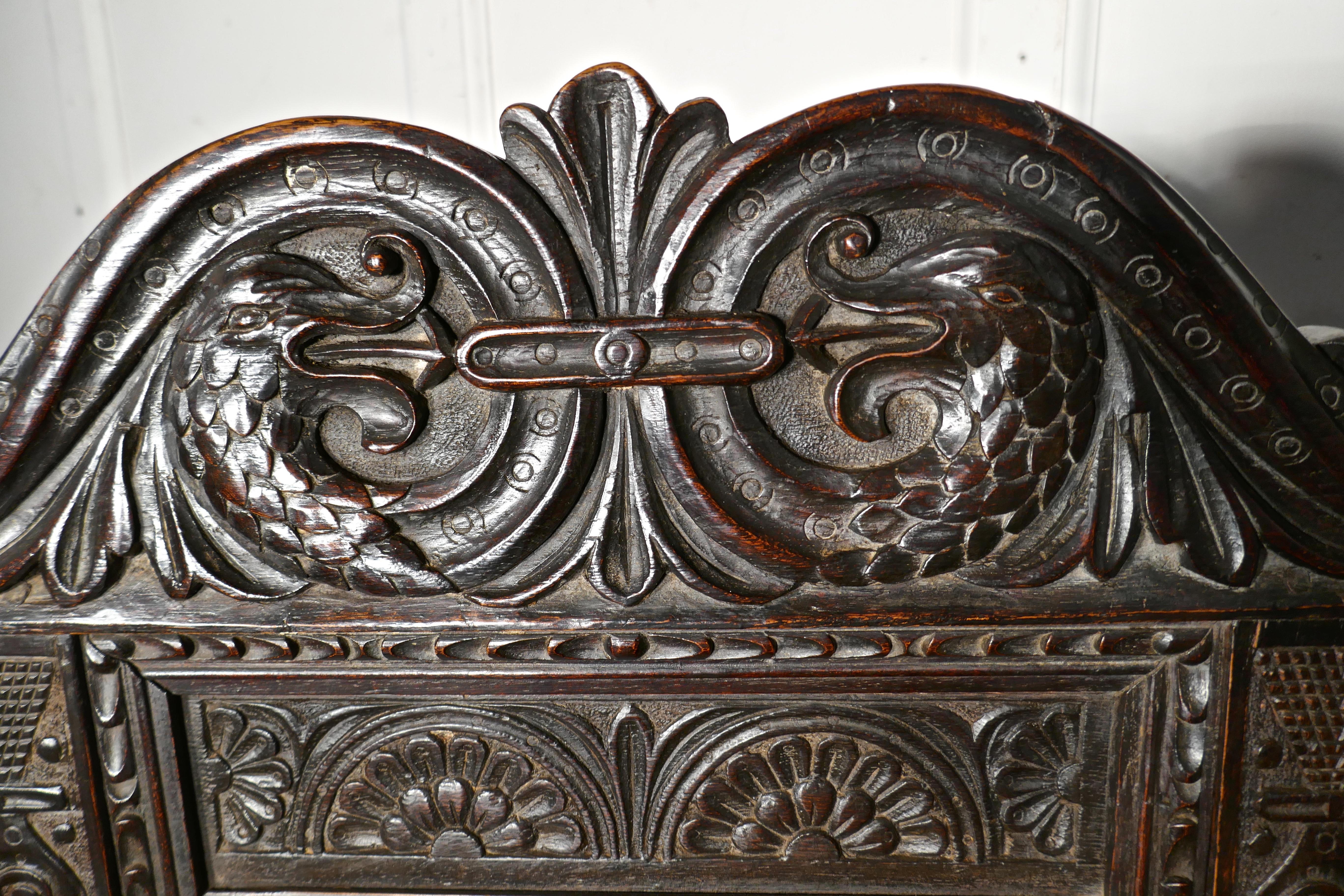 17th Century Carved Oak Wainscot Chair 2