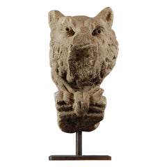 17th Century Carved Stone Lion Fragment