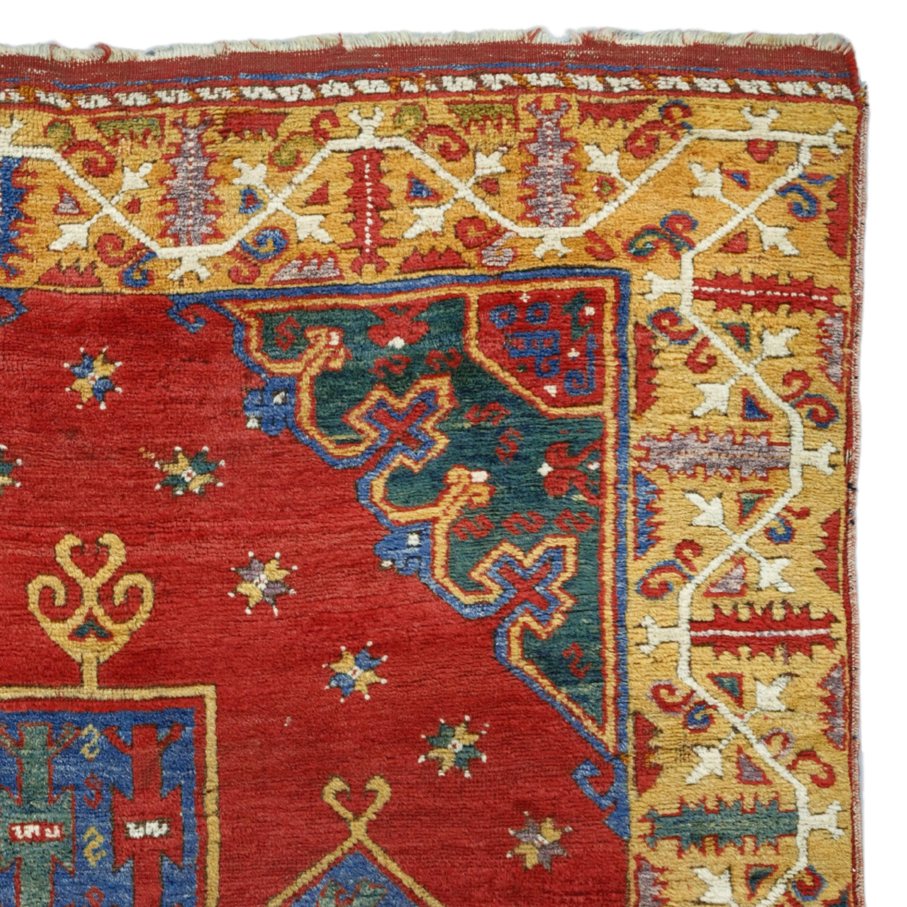 18th Century and Earlier 17th  Century Central Anatolian Rug - Antique Rug, Antique Turkish Rug For Sale