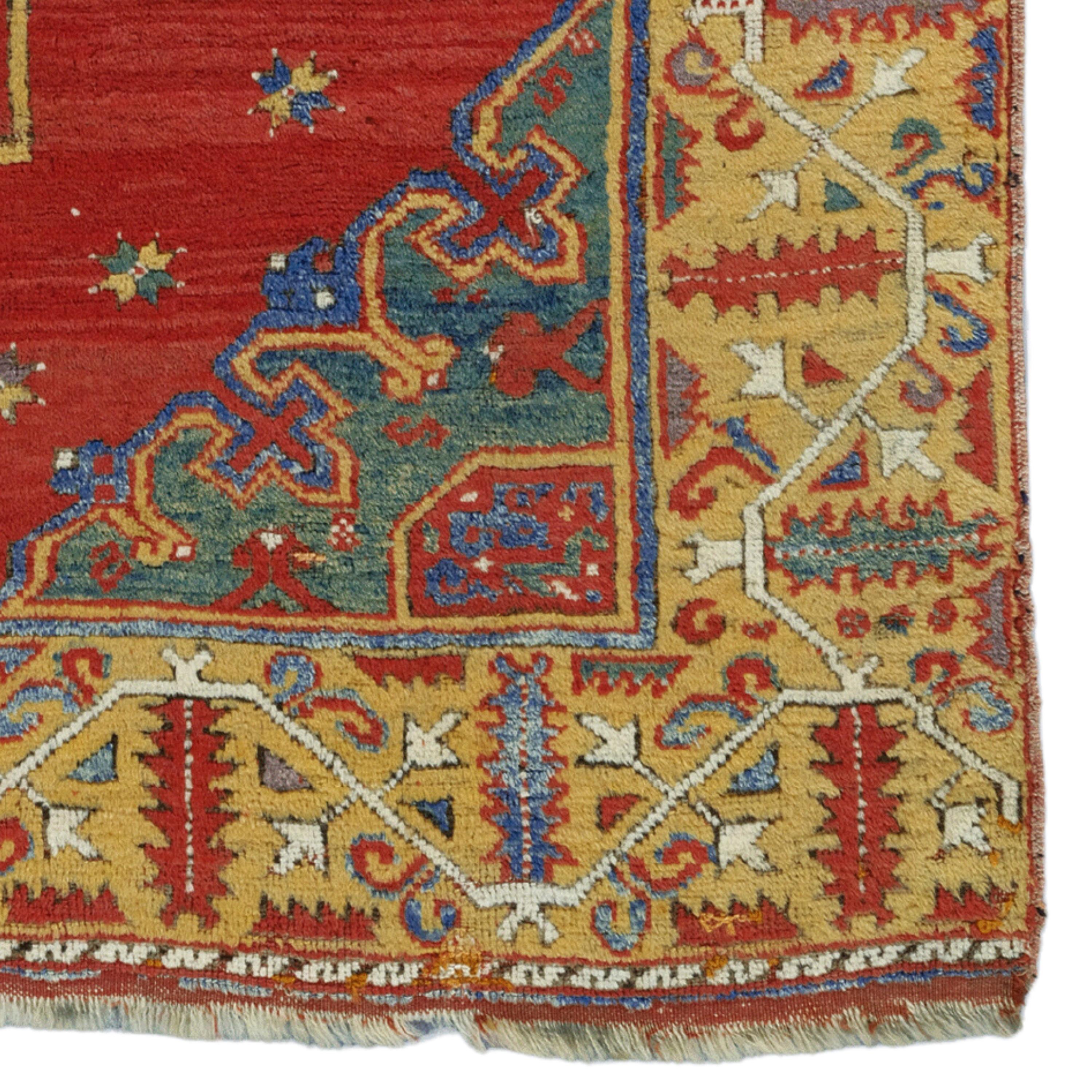 Wool 17th  Century Central Anatolian Rug - Antique Rug, Antique Turkish Rug For Sale
