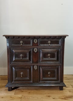 17th Century Charles II Oak Chest of Drawers of Small Proportions