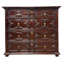 Commode en Oak Oak du 17ème siècle Charles II