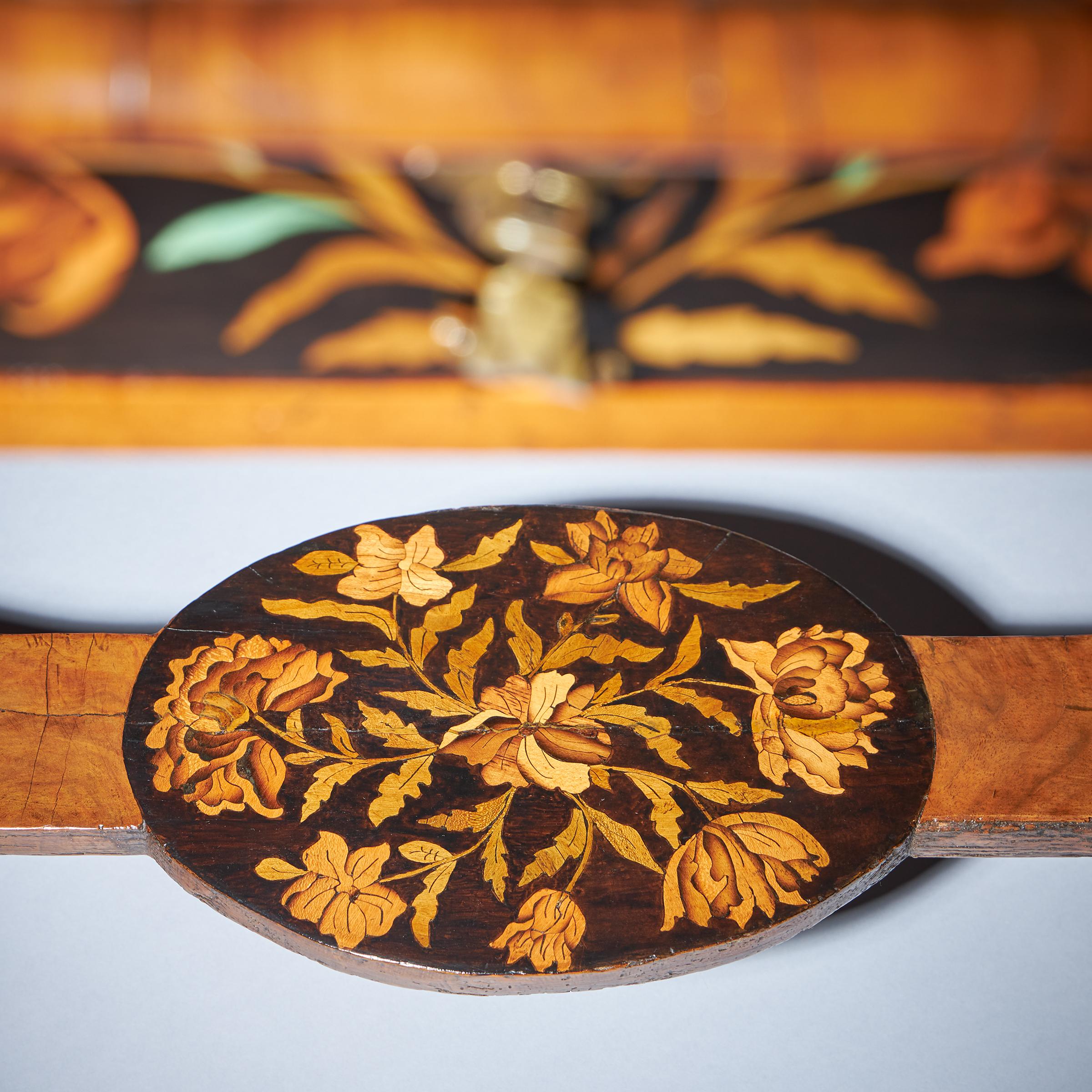 18th Century and Earlier 17th Century Charles II Olive Oyster Floral Marquetry Table, Circa 1690
