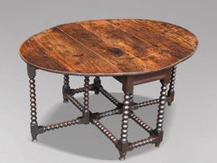 17th Century Charles II Period Oak Gateleg Dining Table