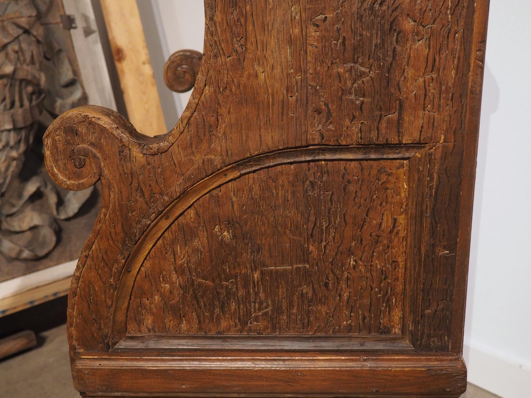 17th Century Chestnut and Pine Choir Seat from Portugal For Sale 6