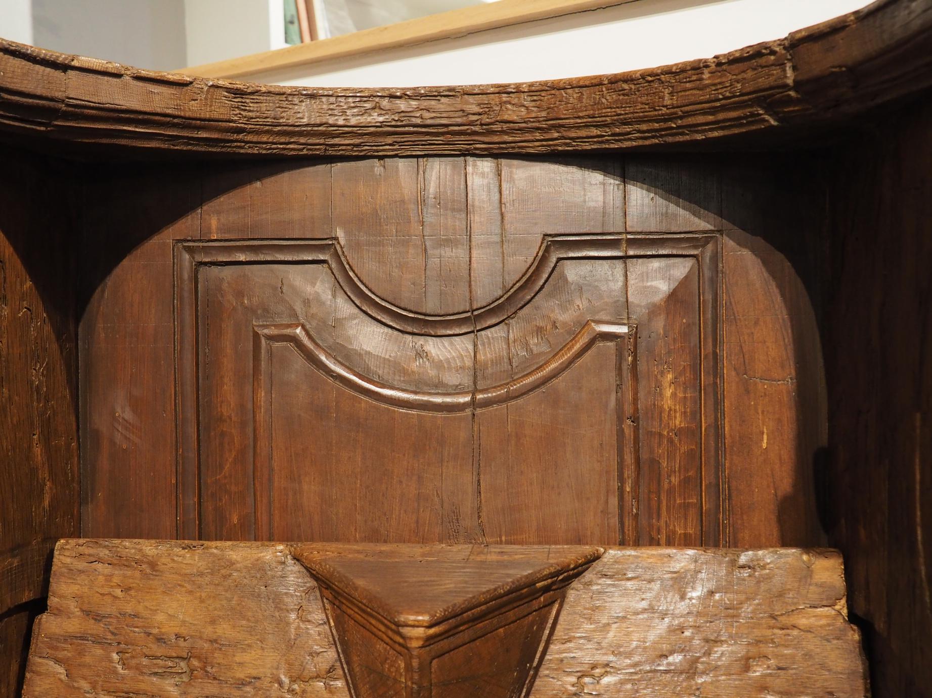 17th Century Chestnut and Pine Choir Seat from Portugal For Sale 1