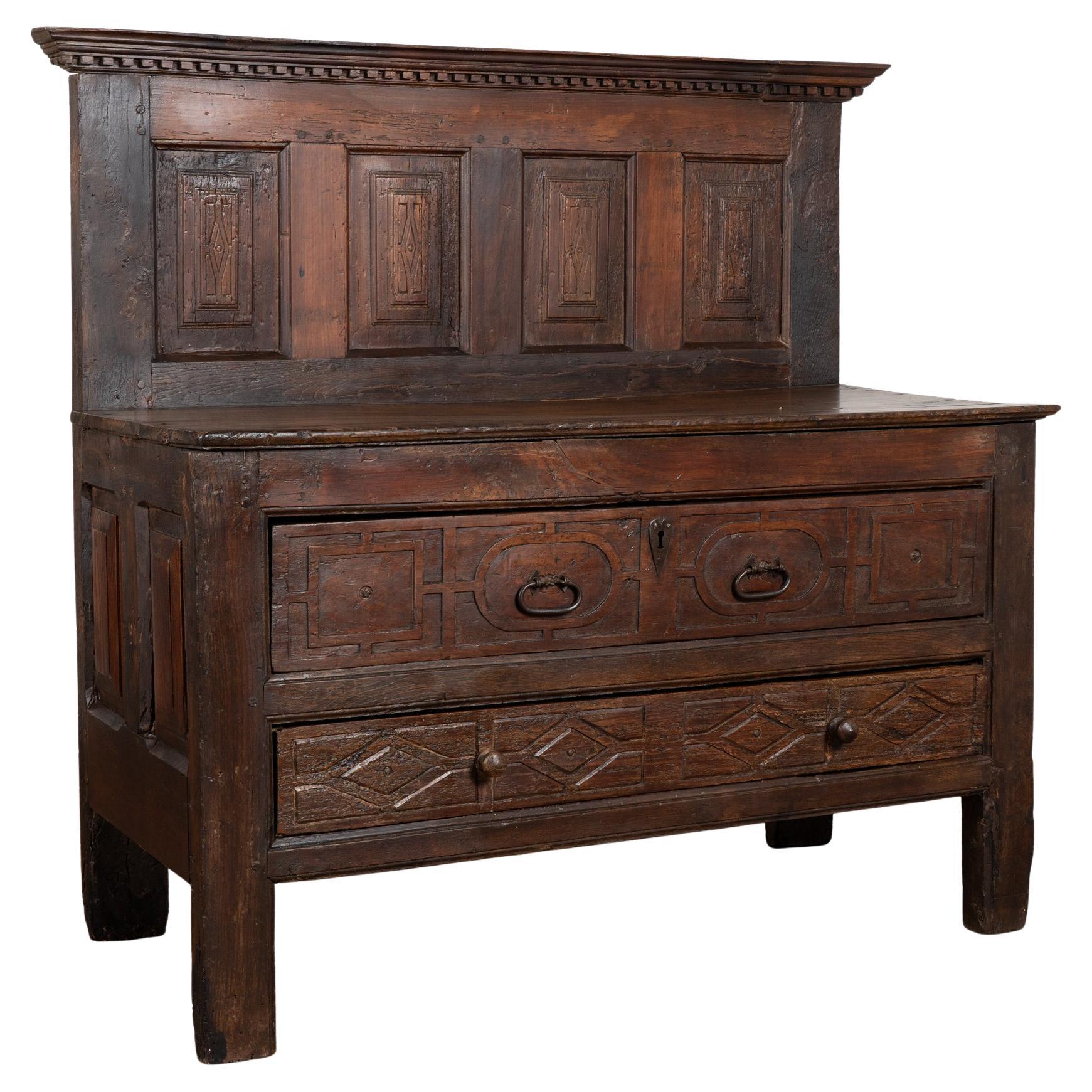 17th Century Chestnut Console Buffet Sideboard from Portugal For Sale