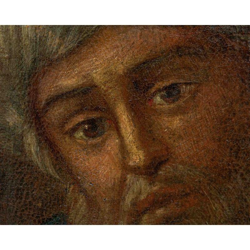 XVIIIe siècle et antérieur Peinture - Huile sur toile du XVIIe siècle - Christ en chaînes en vente