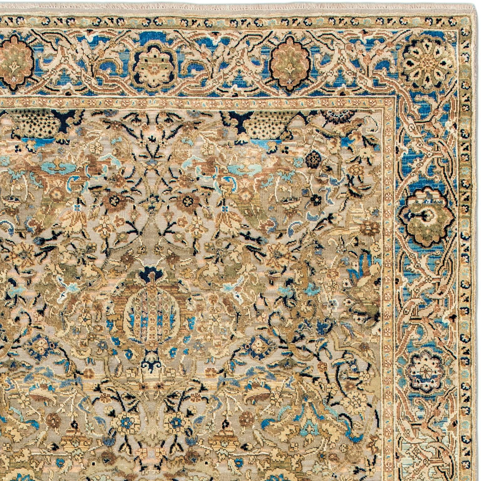 Knots rugs presents the new 17th century Classic Polonaise No. 01. This rug is produced in Jaipur in a 11/11 Persian hand-knotted quality, materials used, oxidized wool and silk. This limited Edition rug is based on a beautiful Polonaise rug from