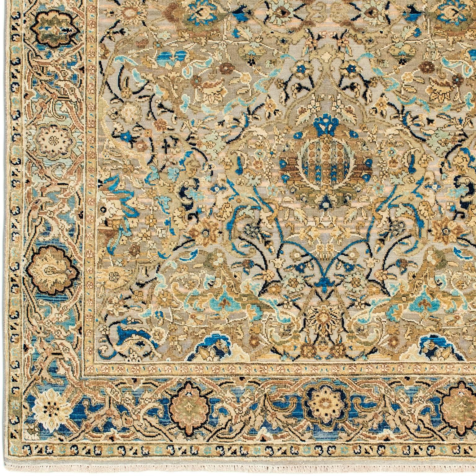 '17th Century Classic_Poloniase No.01' Wool and Silk Rug, Hand-Knotted in Jaipur For Sale 2