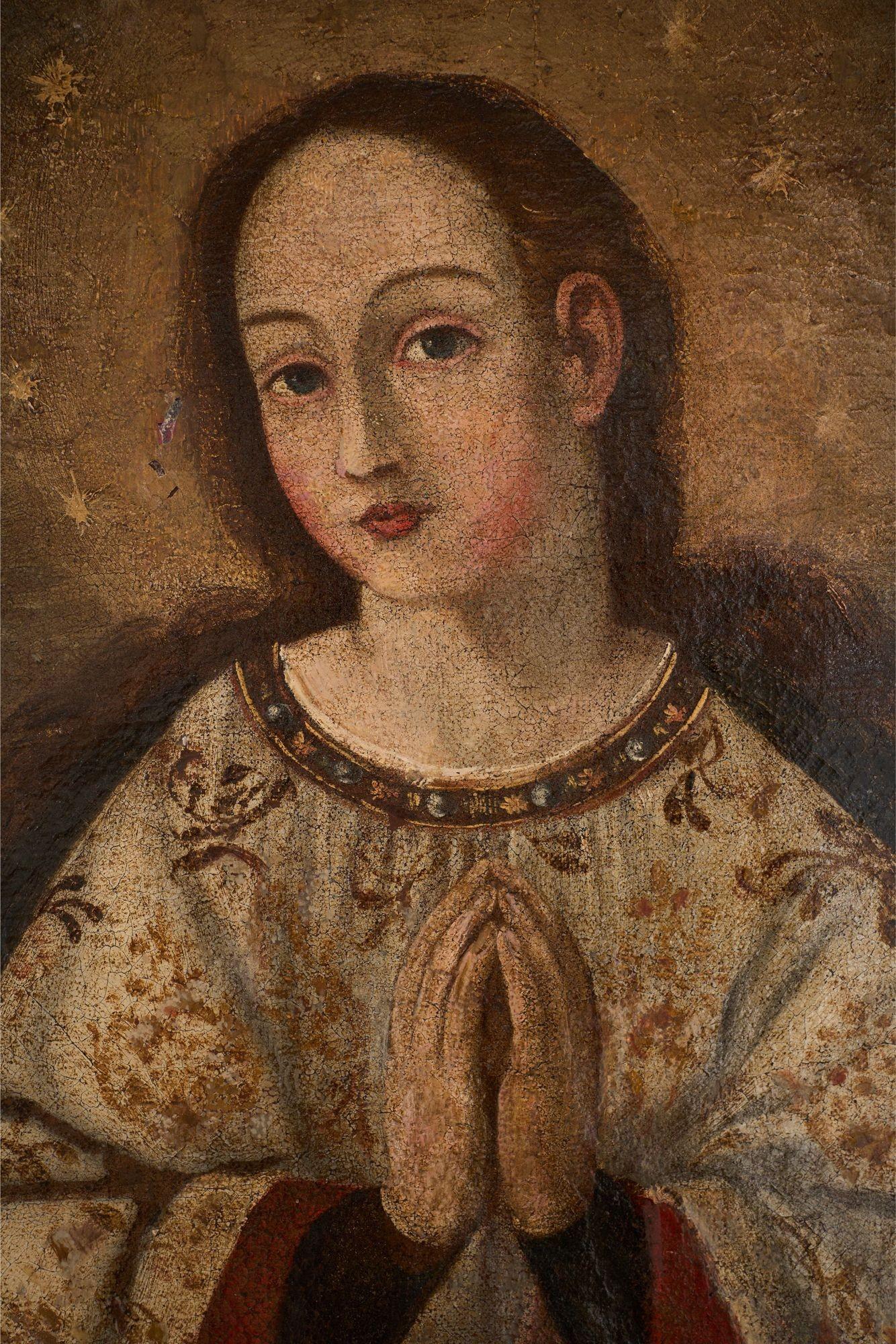 17th Century Colonial school oil on canvas For Sale 2