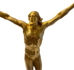 17th Century Corpus Christi, Gilt Bronze Figure on Stand, after Antonio Susini