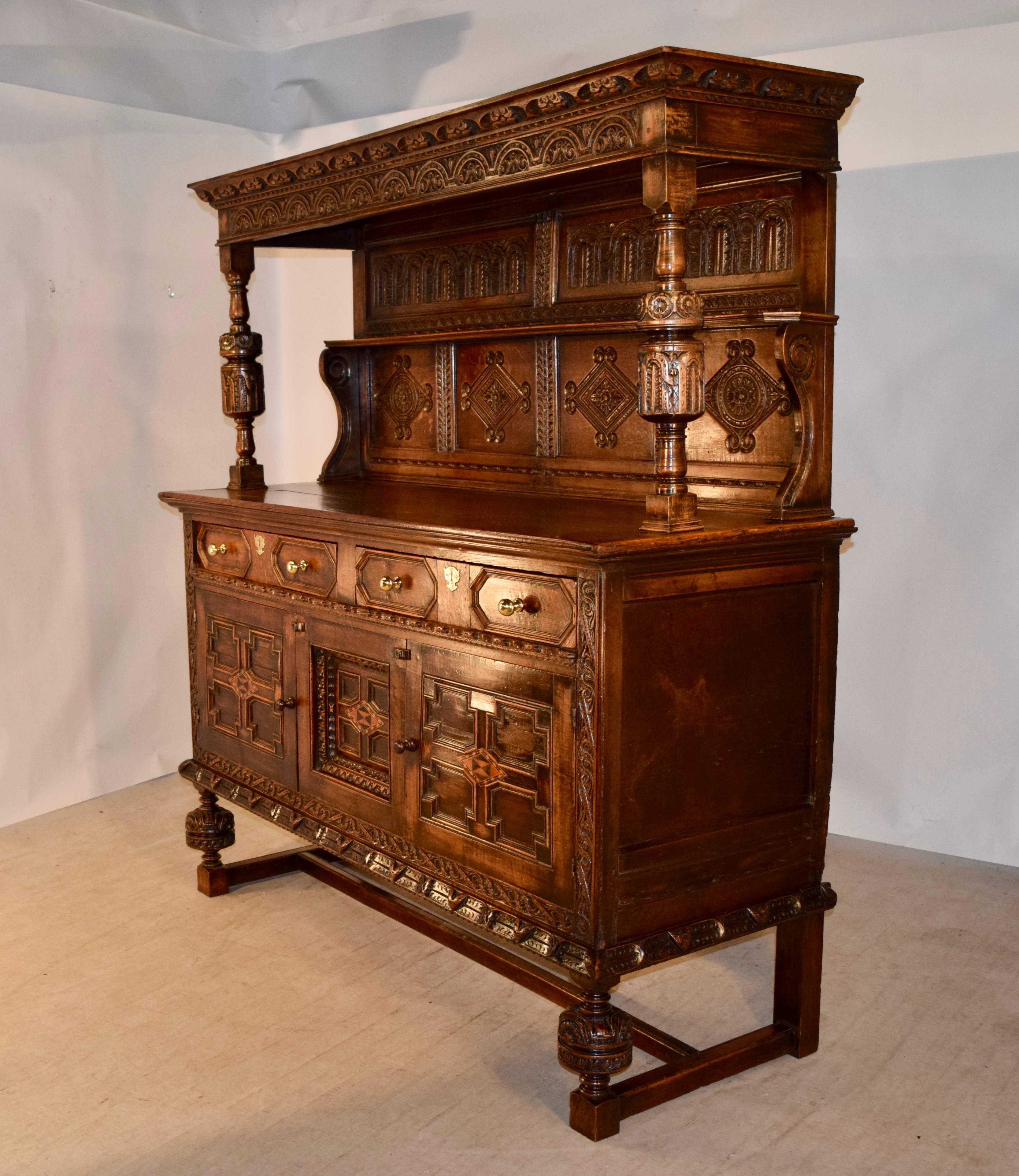 Jacobean 17th Century Court Cupboard