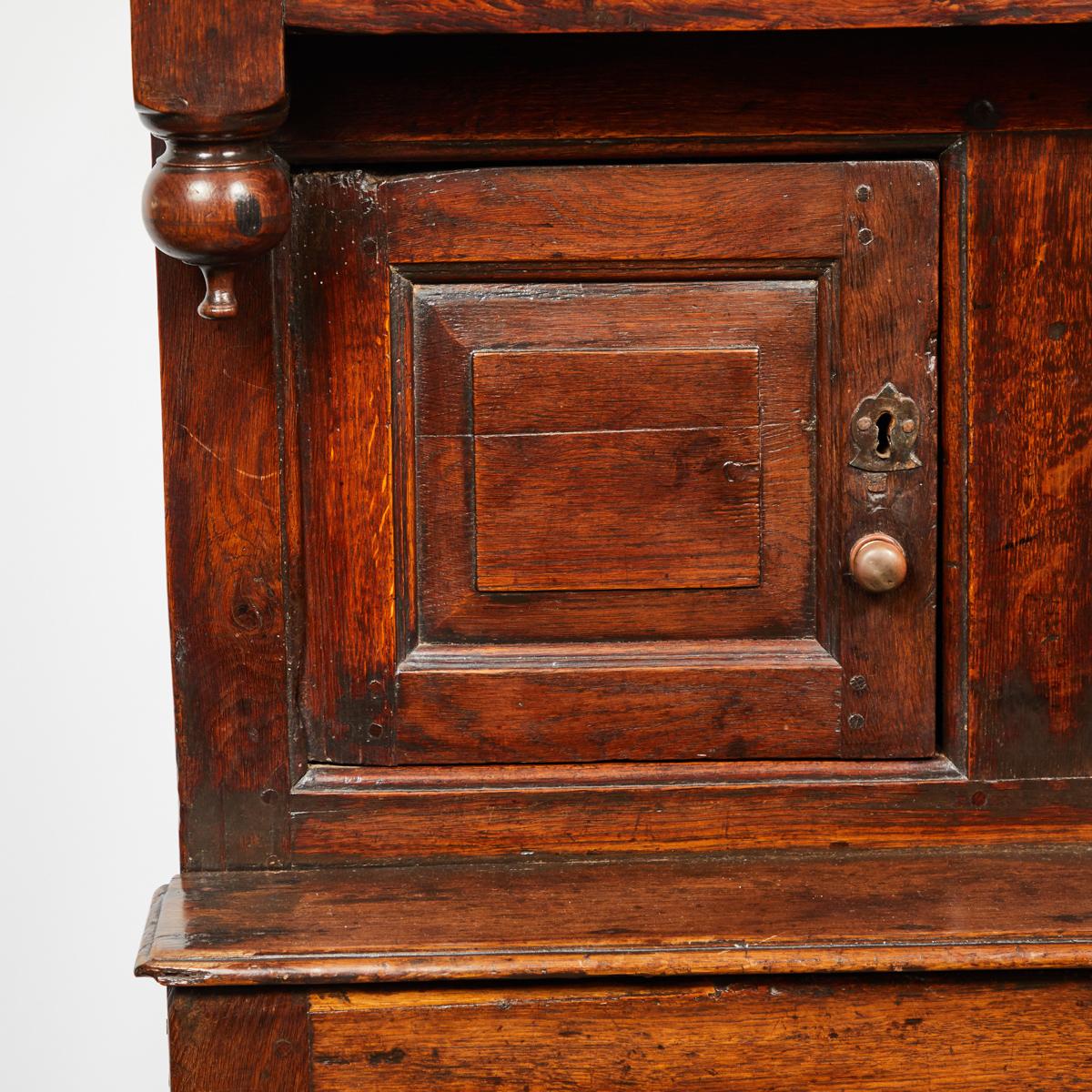 17th Century English Court Cupboard in Oak 5