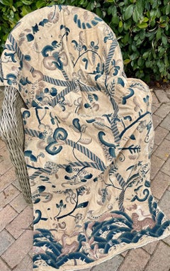 17th Century Crewelwork Wall Hanging Curtain