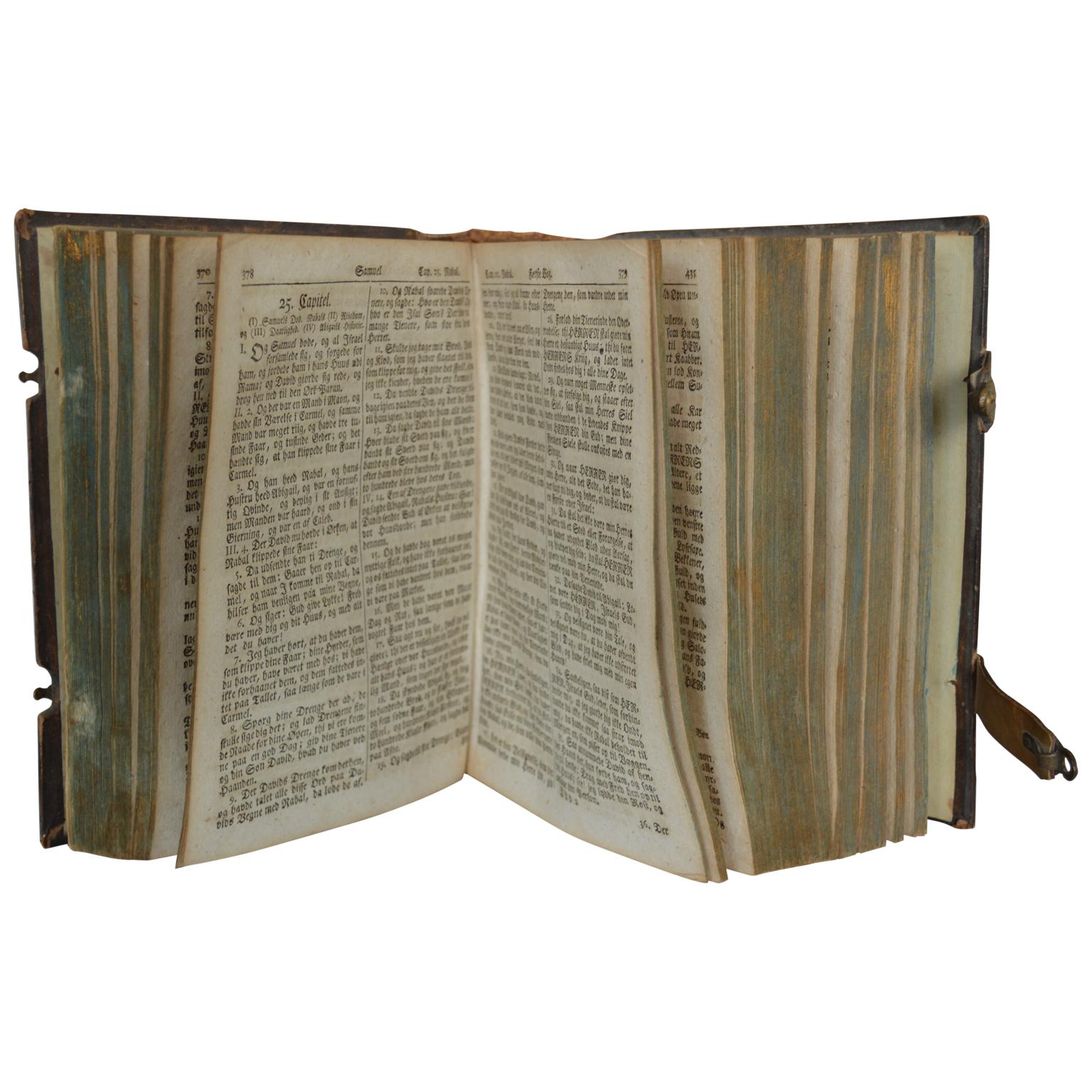 Danish Late 17th Century Leather Bound Bible 3
