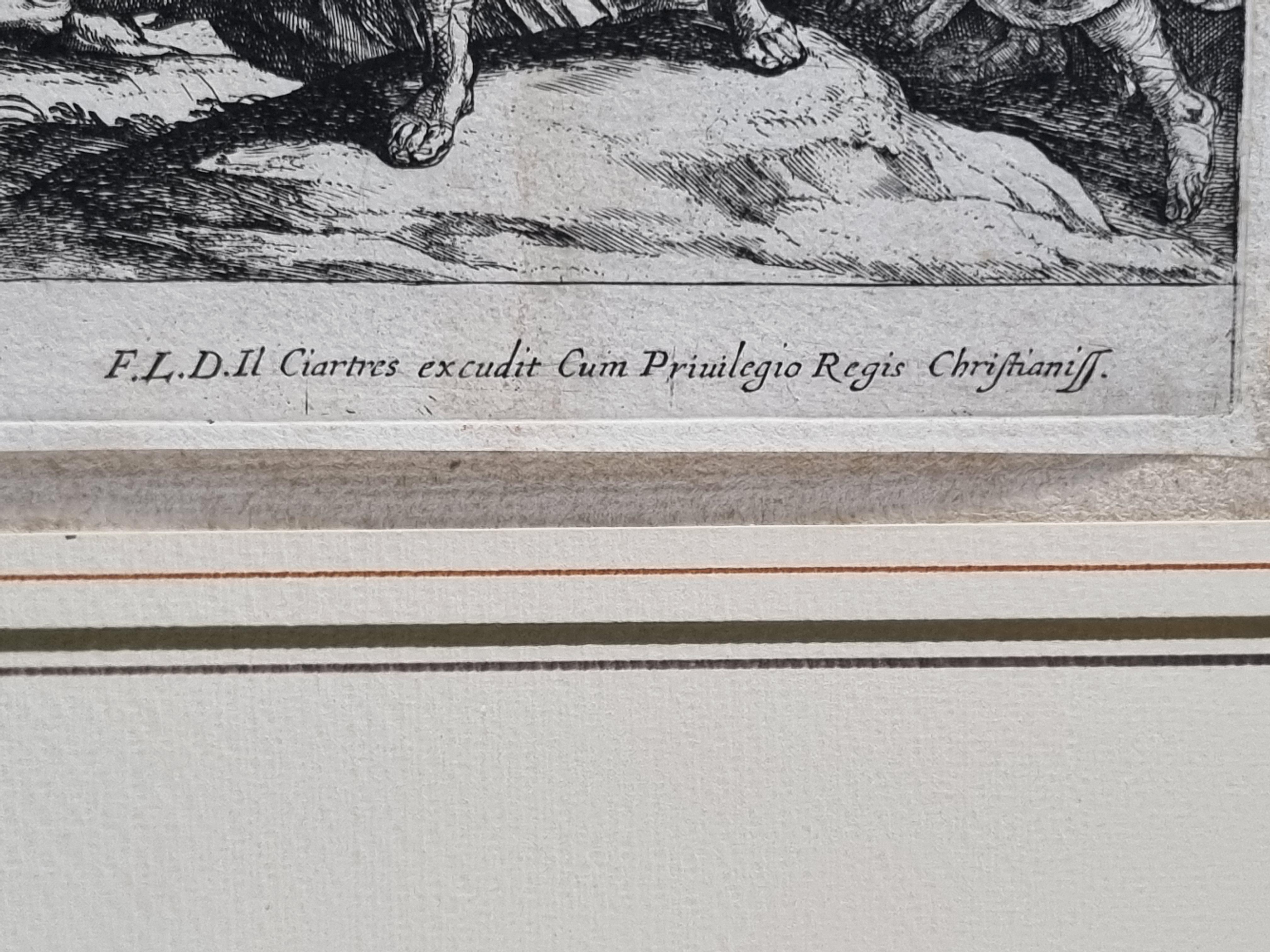17. Jahrhundert „Diana's Hirsch und Fledermaus Jagd“ Radierung von Antonio Tempesta (18. Jahrhundert und früher) im Angebot