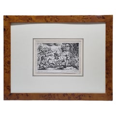 17th Century "Diana's Deer and Boar Hunt" Etching by Antonio Tempesta