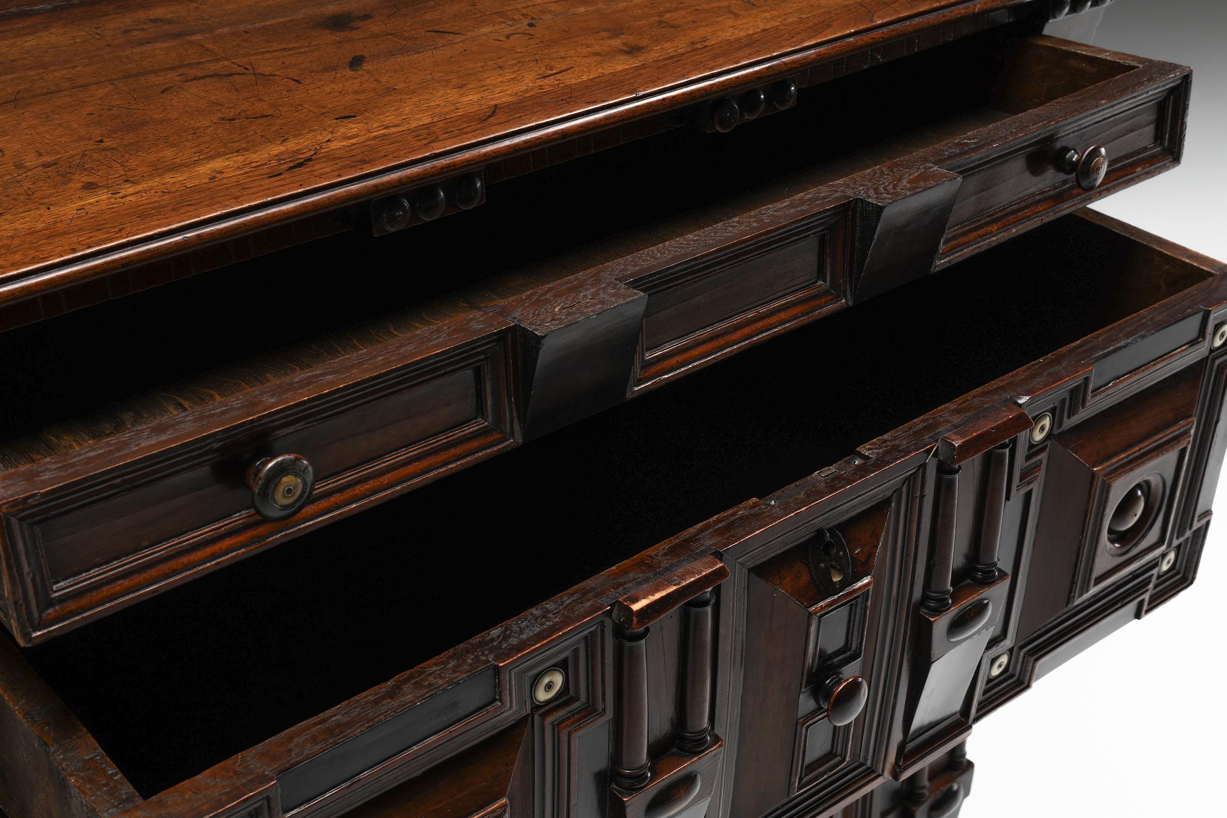 17th Century Dutch Antique Cabinet, Highboard, The Netherlands, Renaissance For Sale 5