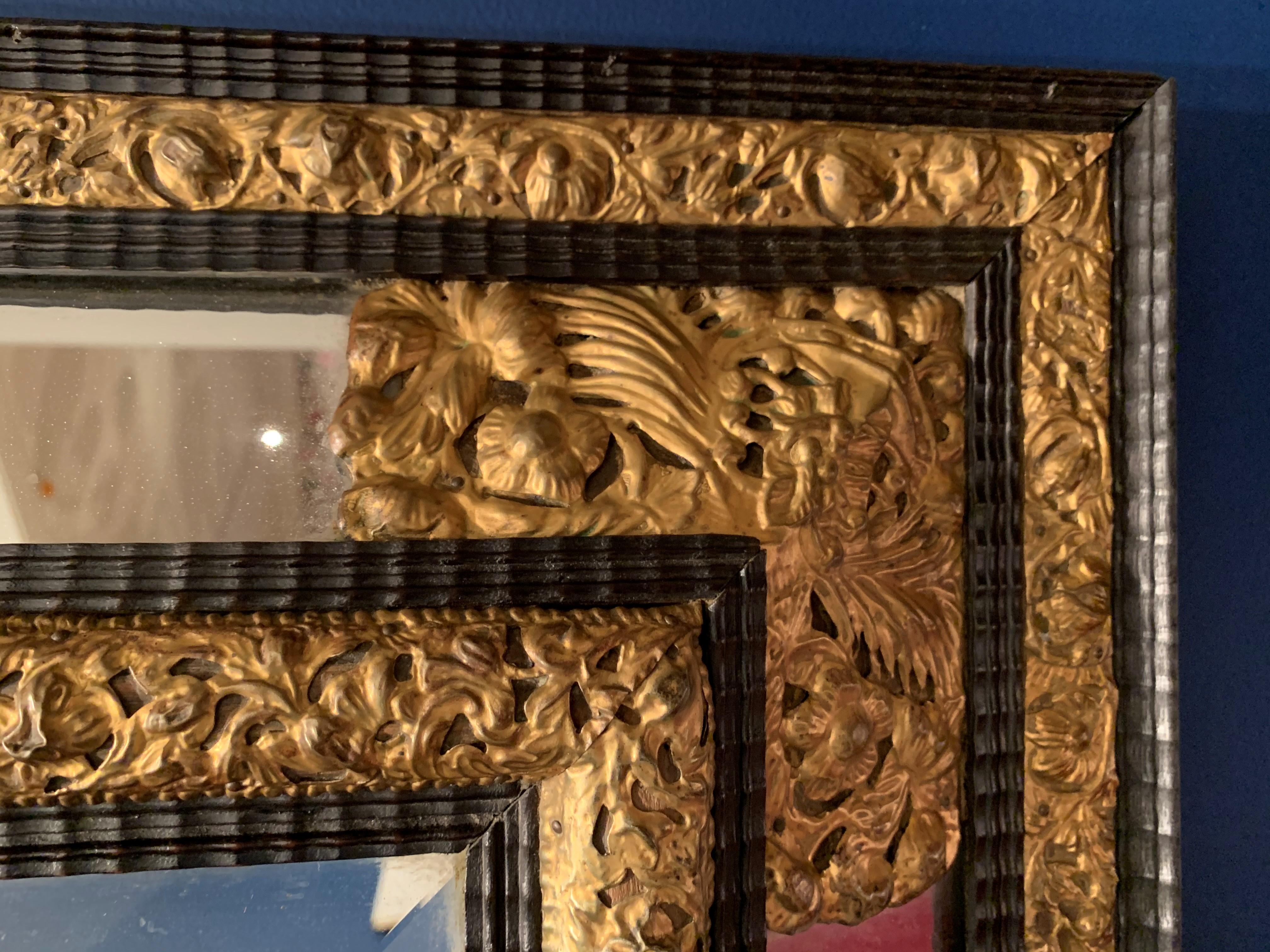 17th Century Dutch Beveled Mirror In Good Condition In Palm Beach, FL