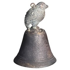 17th Century Dutch Bronze Bell with Figural Owl Finial