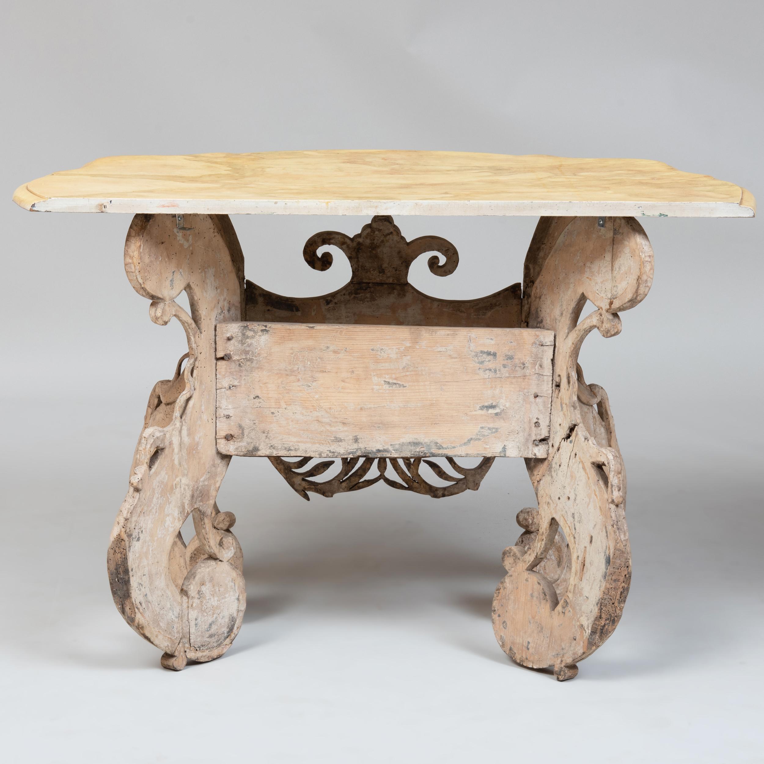 18th Century and Earlier 17th Century English Carved Console Table of the Charles II Period