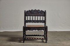 17th Century Dutch Colonial Ebony Side Chair