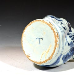 17th Century Dutch Delft Blue and White Jug, circa 1680