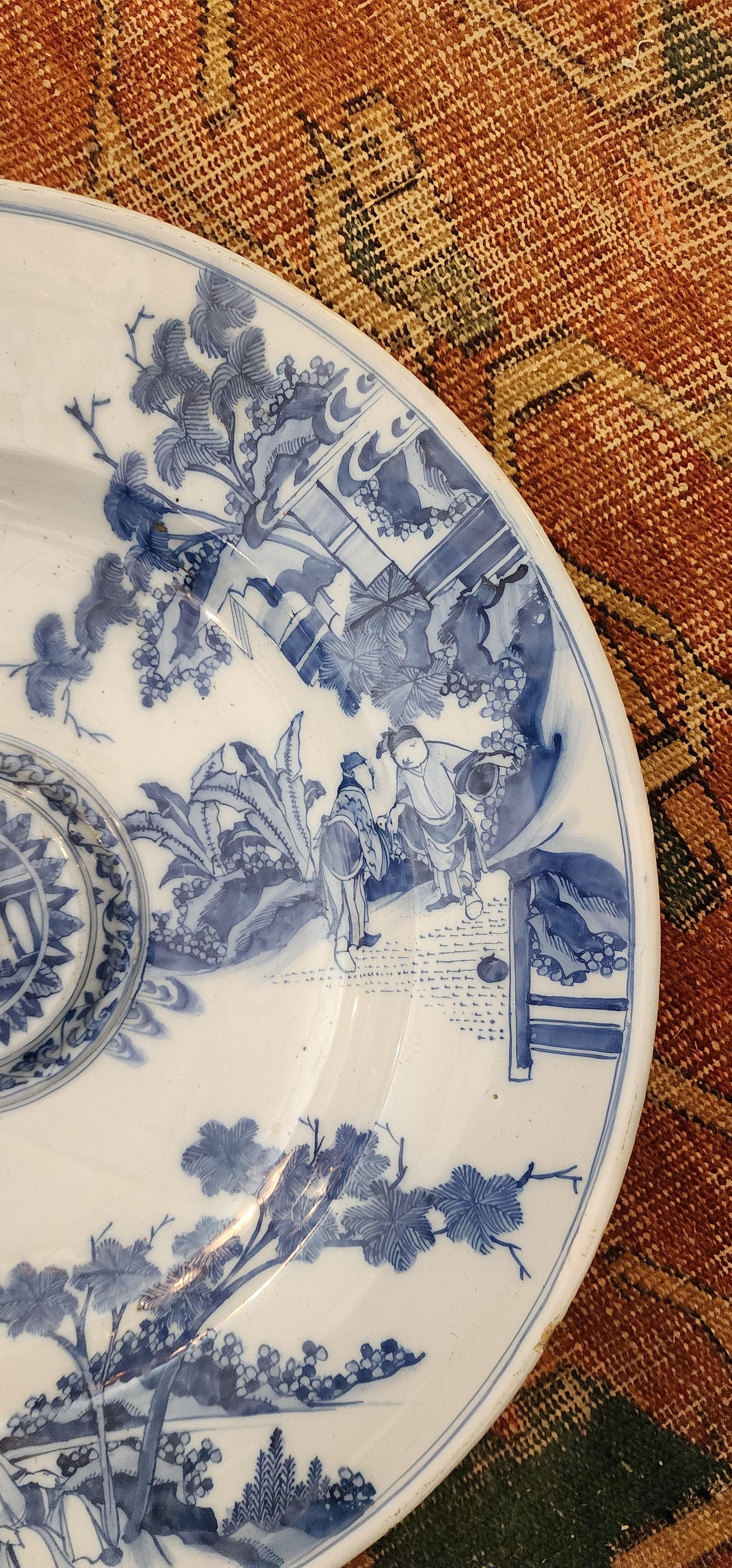 Holländischer Delft Charger aus dem 17. (Niederländisch Kolonial) im Angebot