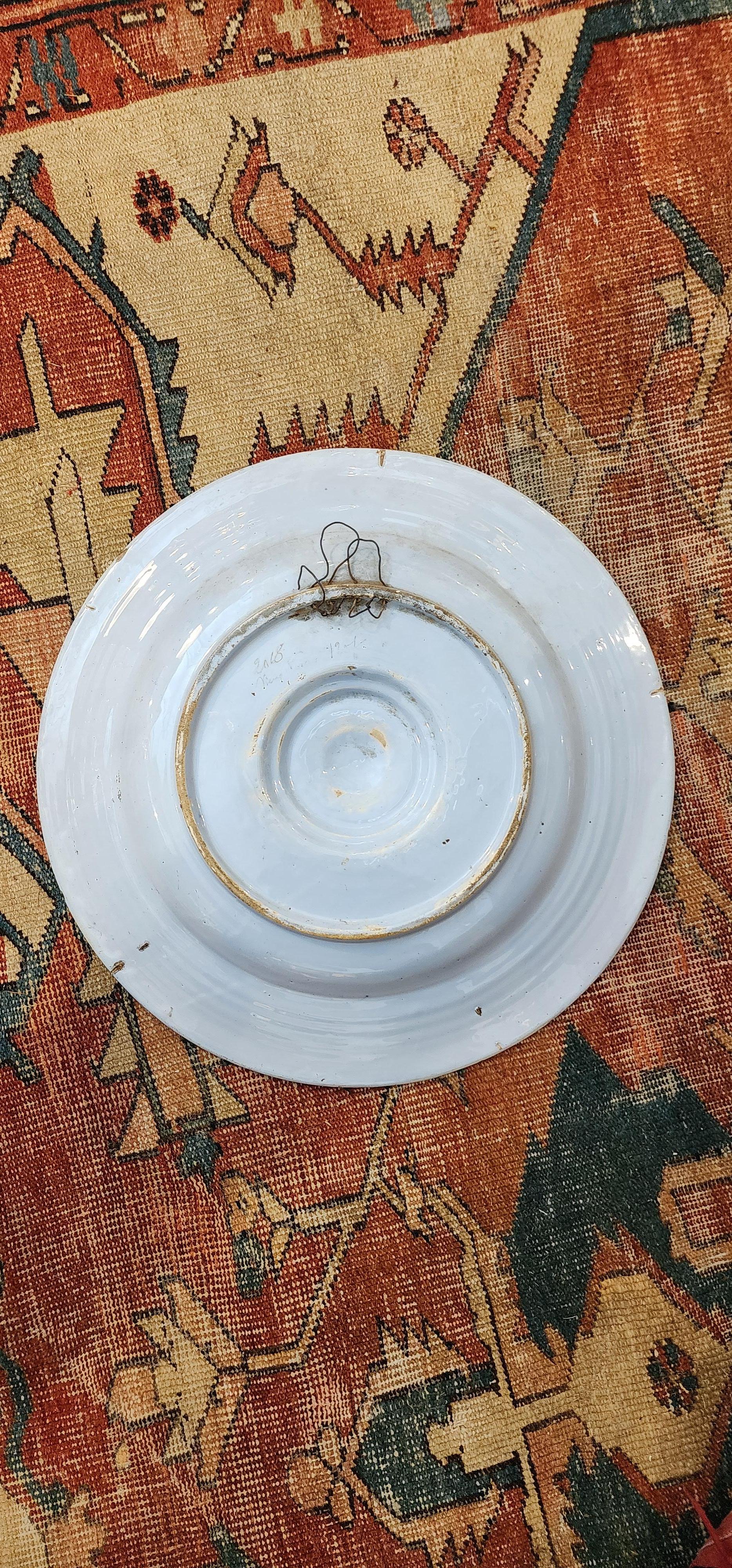Holländischer Delft Charger aus dem 17. (Handgefertigt) im Angebot