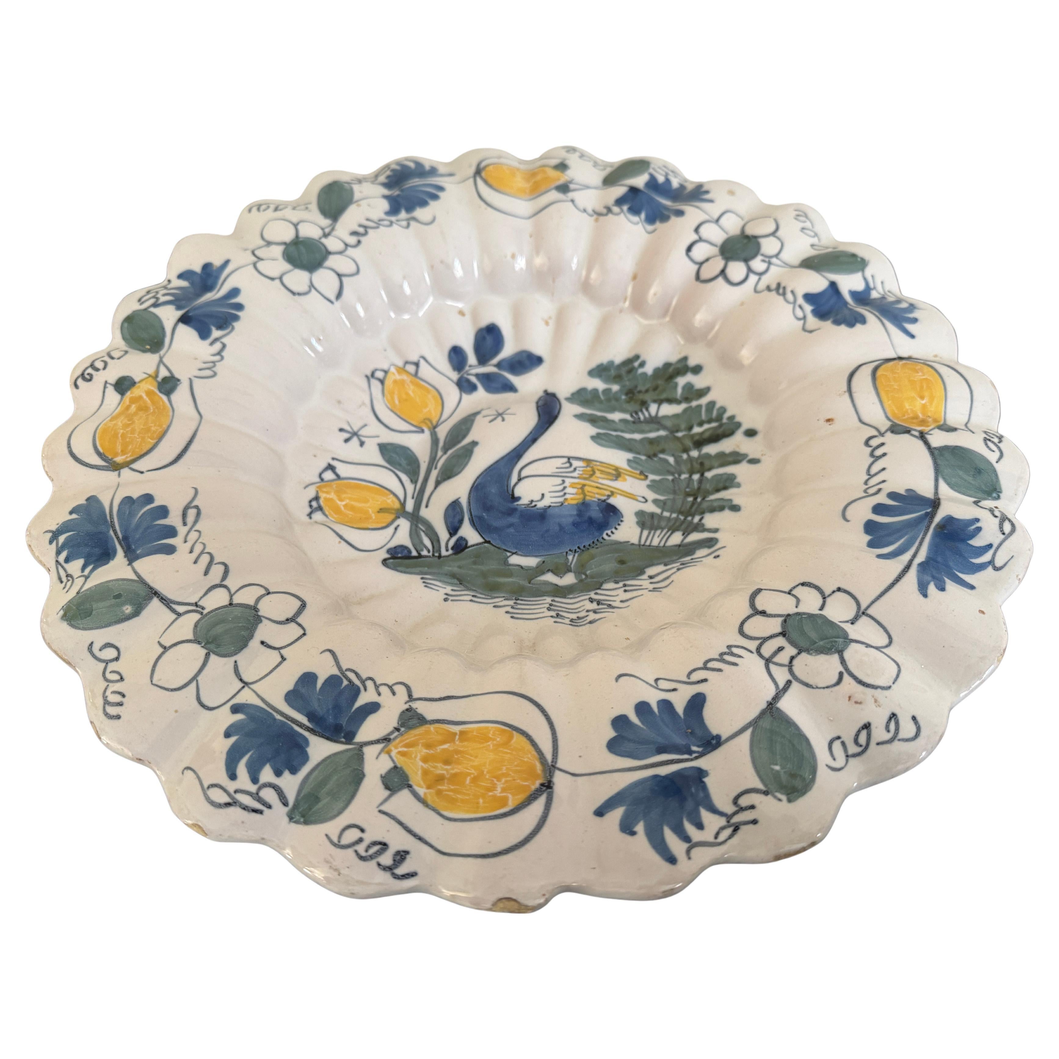17th Century Dutch Delft Lobbed Dish