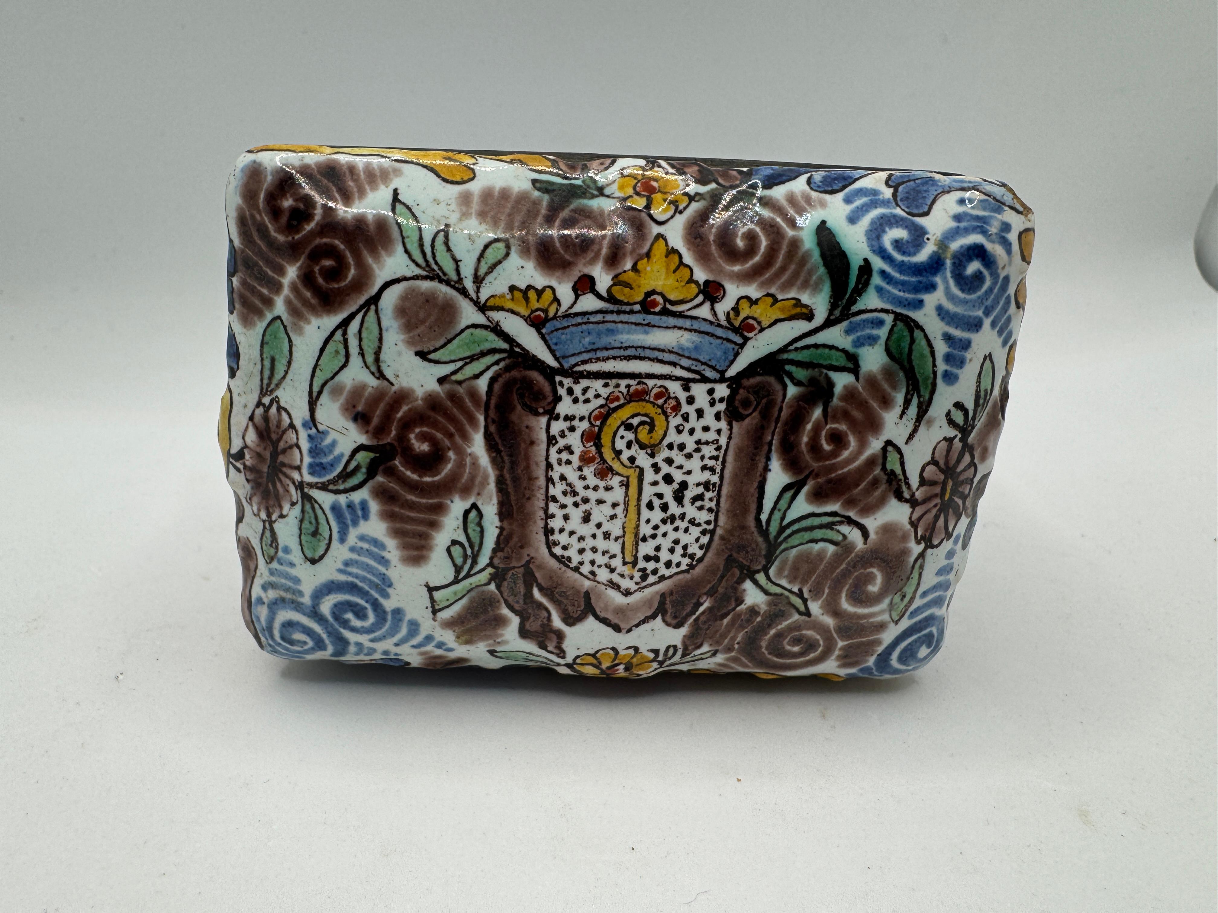 Niederländische Delft Schnupftabakdose aus dem 17. im Angebot 6
