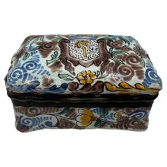 Niederländische Delft Schnupftabakdose aus dem 17.