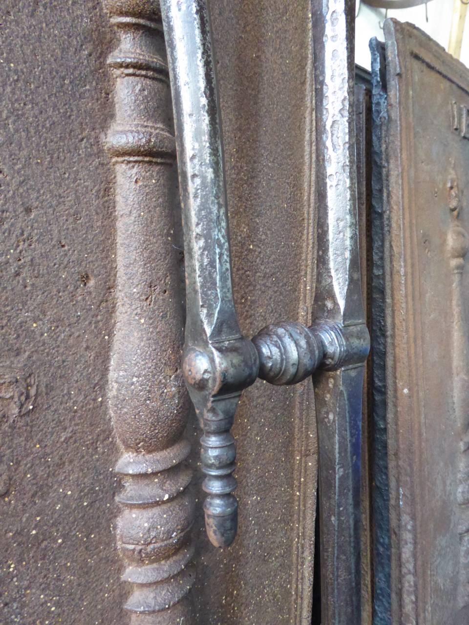 Grúa de chimenea holandesa del siglo XVII Hierro forjado en venta