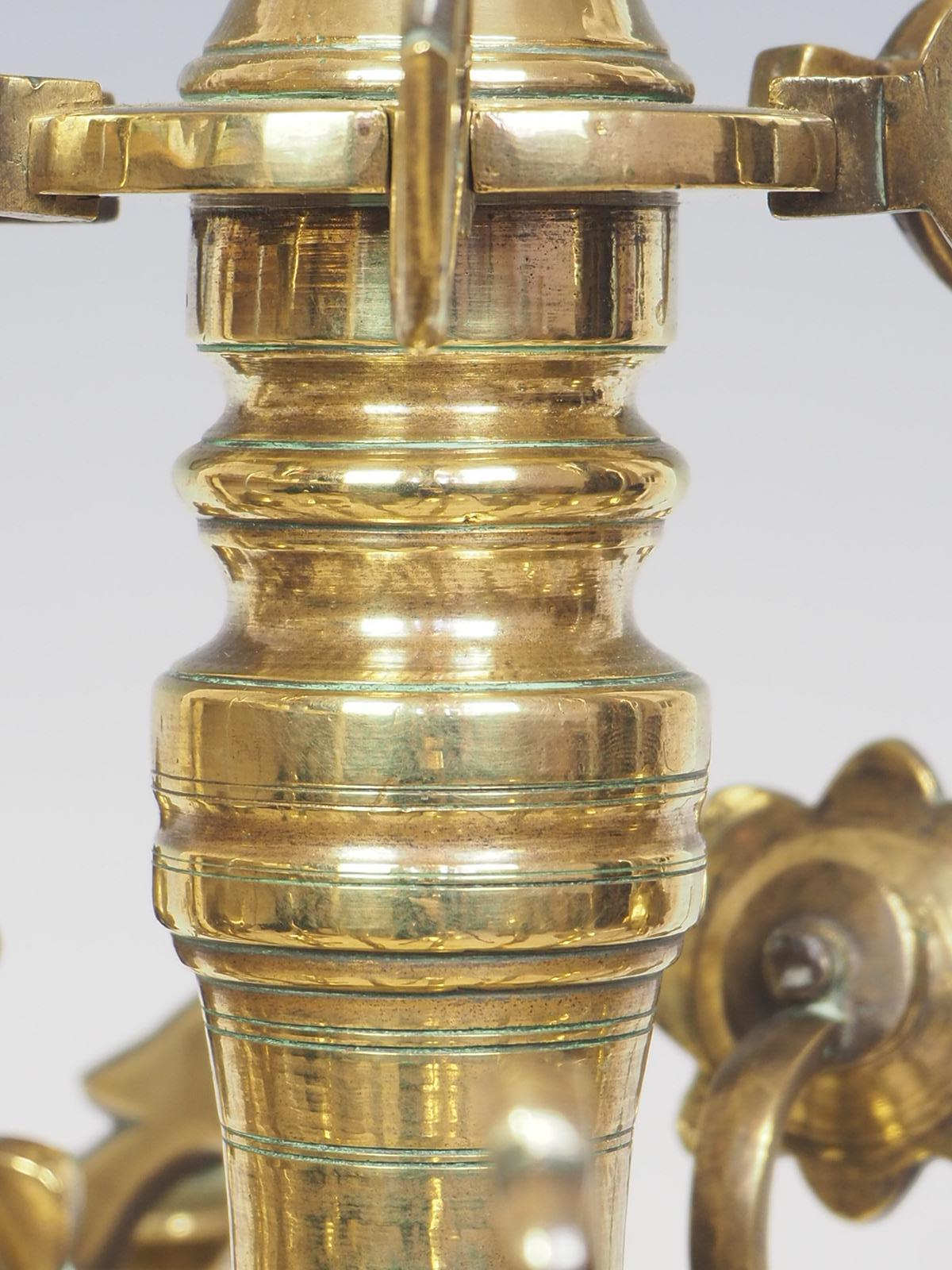 17th Century Dutch Flemish Brass Chandelier 7