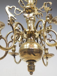 17th Century Dutch Flemish Brass Chandelier