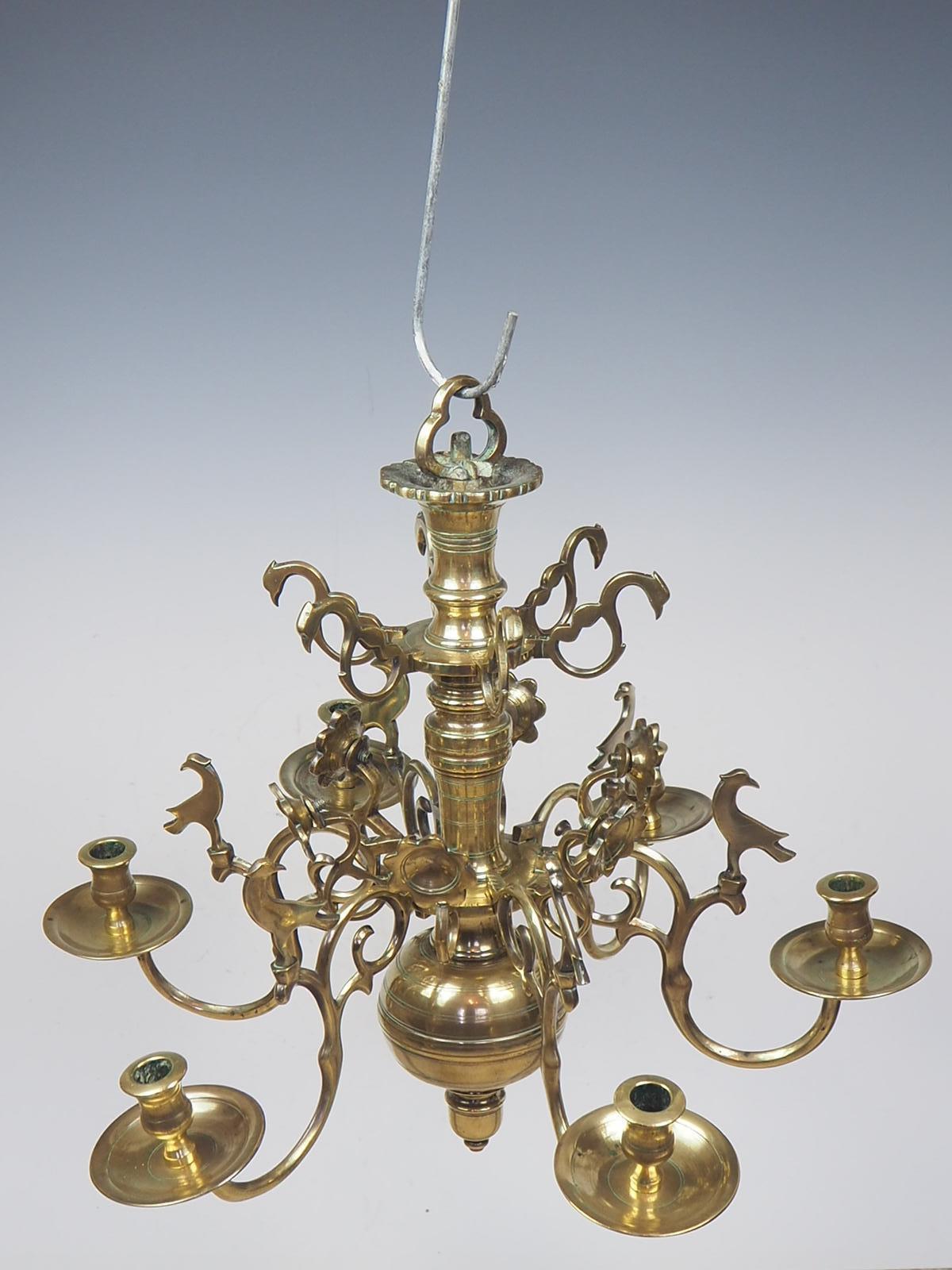 17th Century Dutch Flemish Brass Chandelier In Good Condition In Lincoln, GB