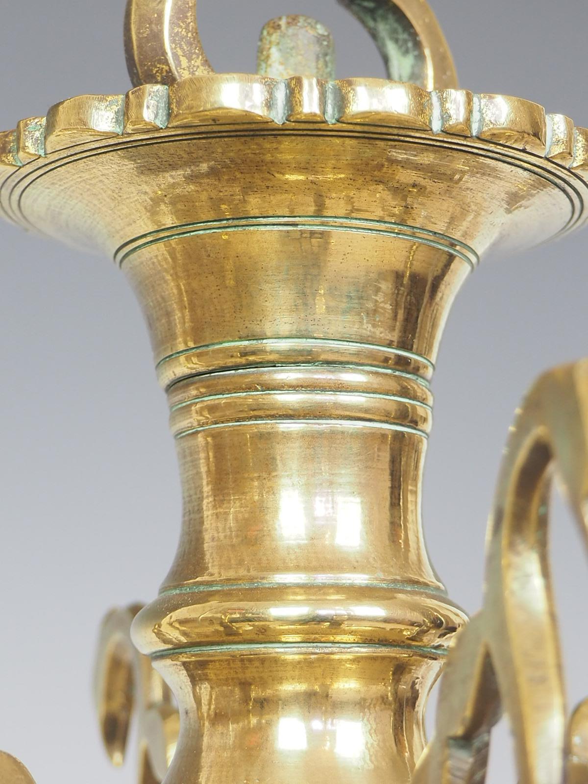 17th Century Dutch Flemish Brass Chandelier 3