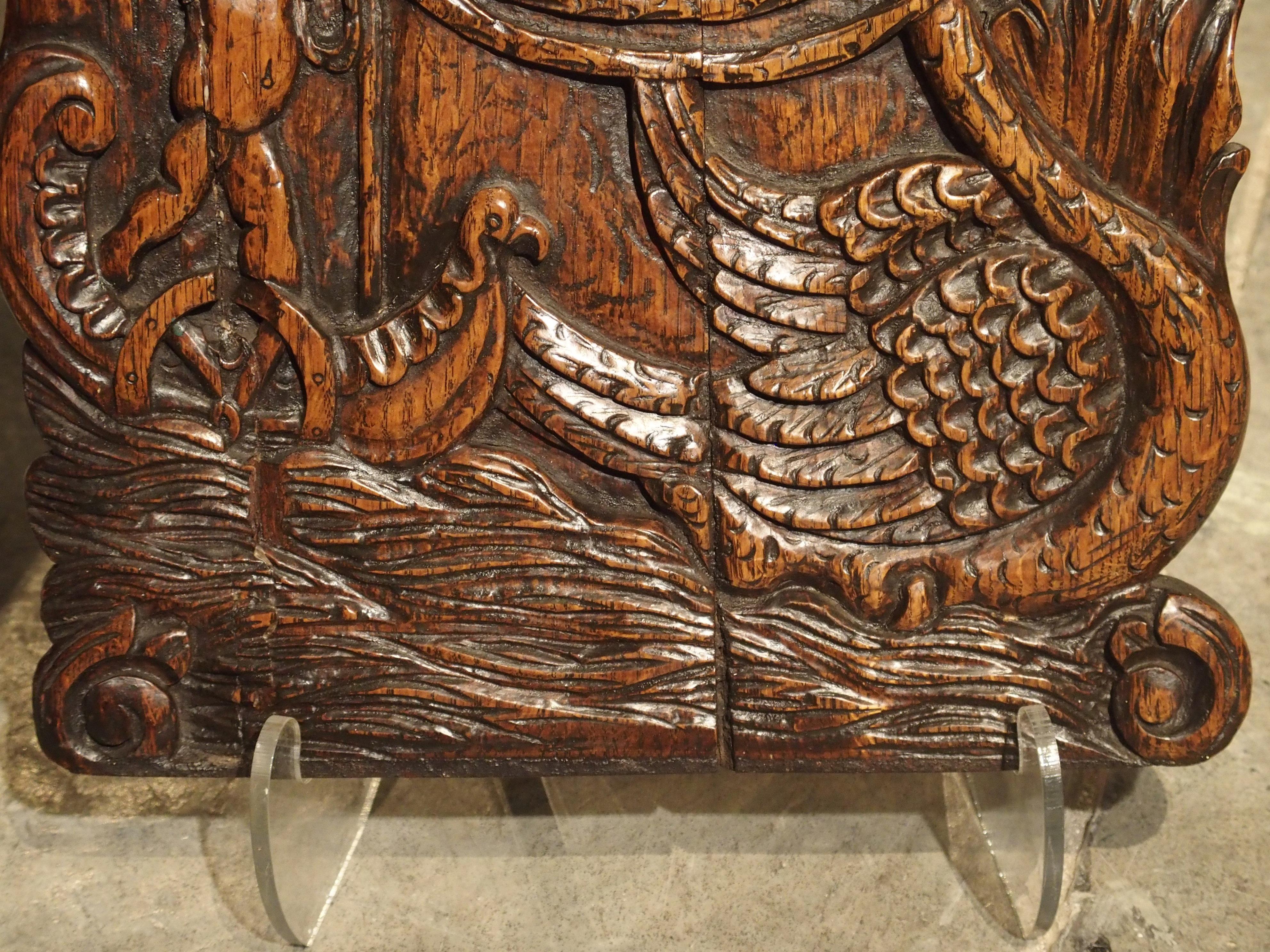 17th Century Dutch Golden Age Carving of the Swan Knight 1