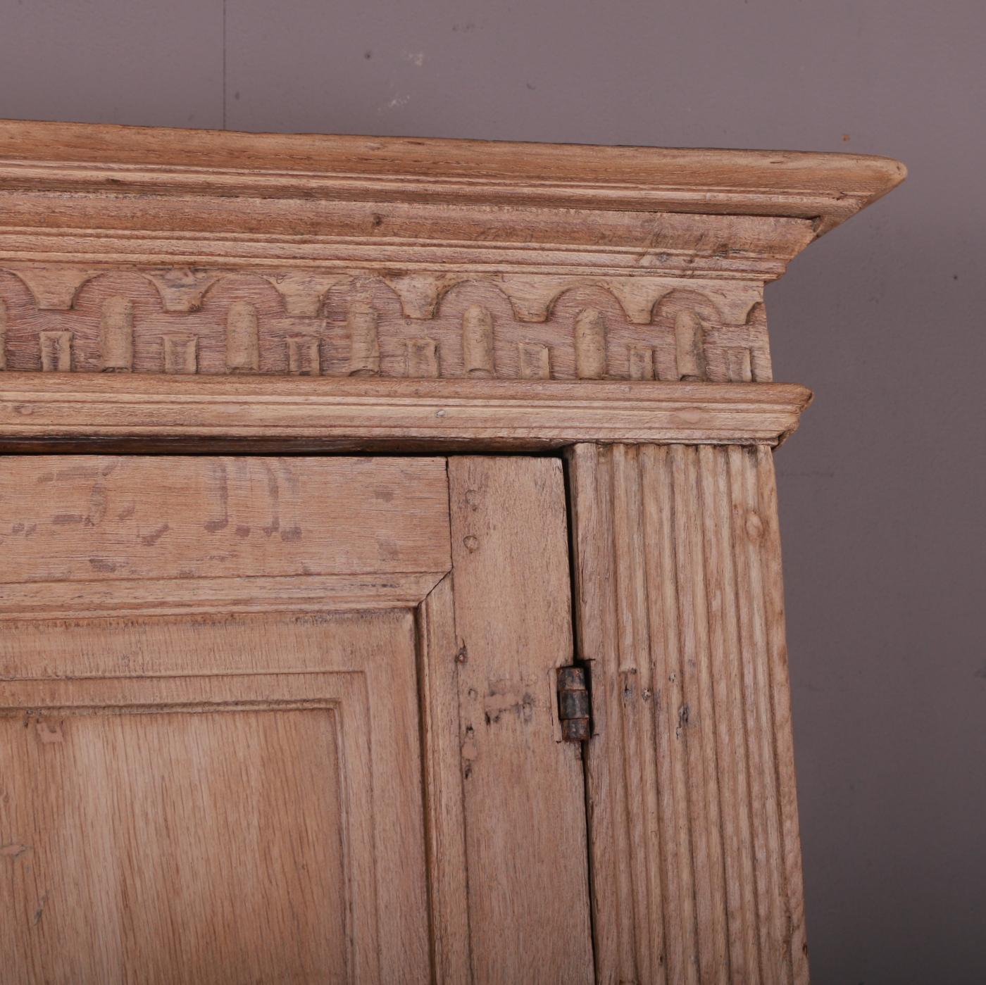 Oak 17th Century Dutch Linen Cupboard For Sale