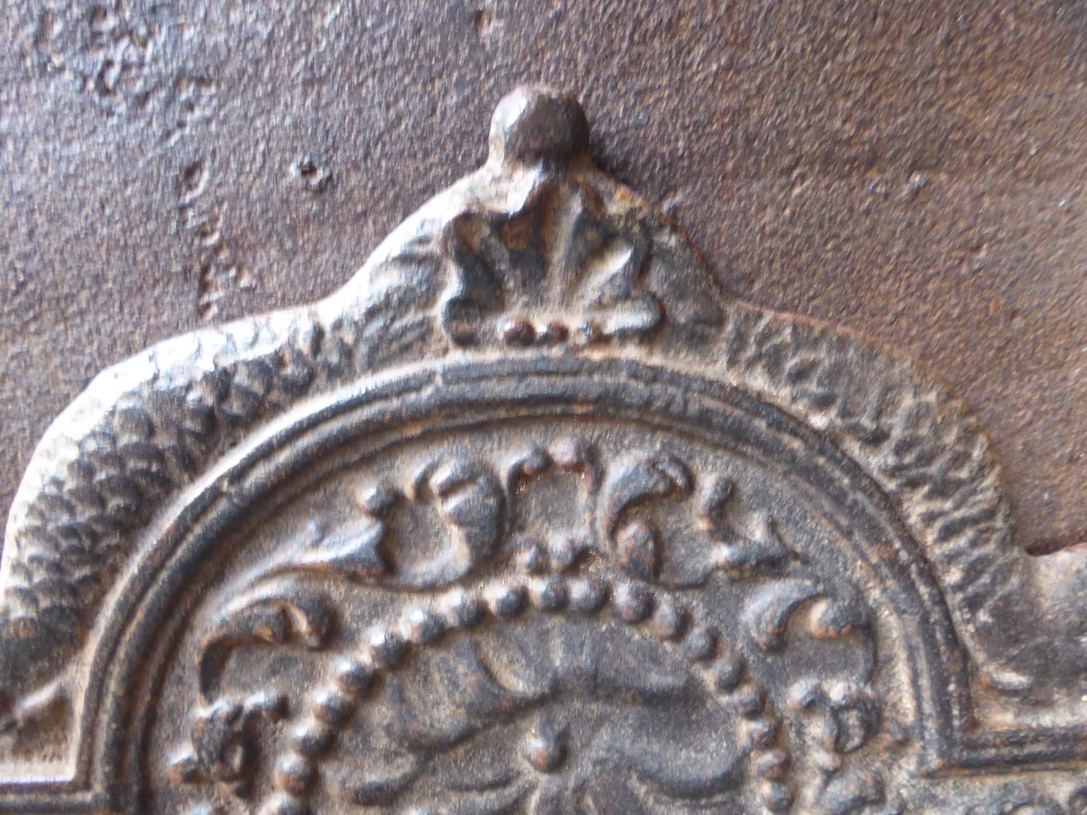 17th Century Dutch Louis XIV 'Bubble Blower' Fireback 4