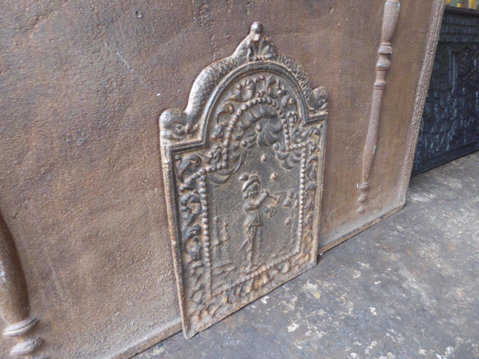 17th Century Dutch Louis XIV 'Bubble Blower' Fireback 3