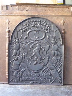 17th Century Dutch Louis XIV 'Coat of Arms' Fireback